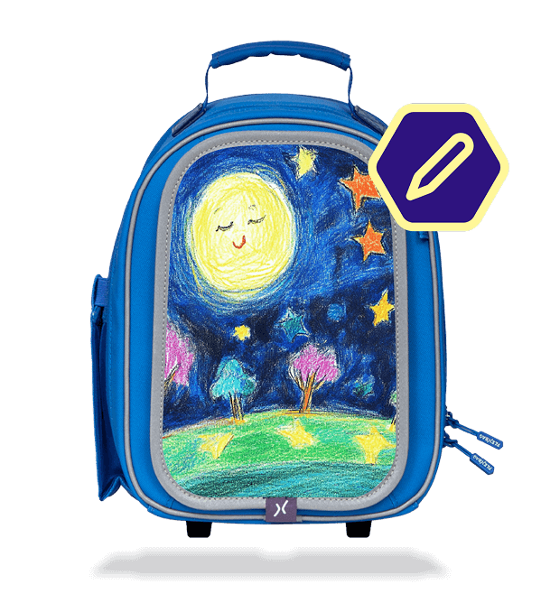 Child with backpack